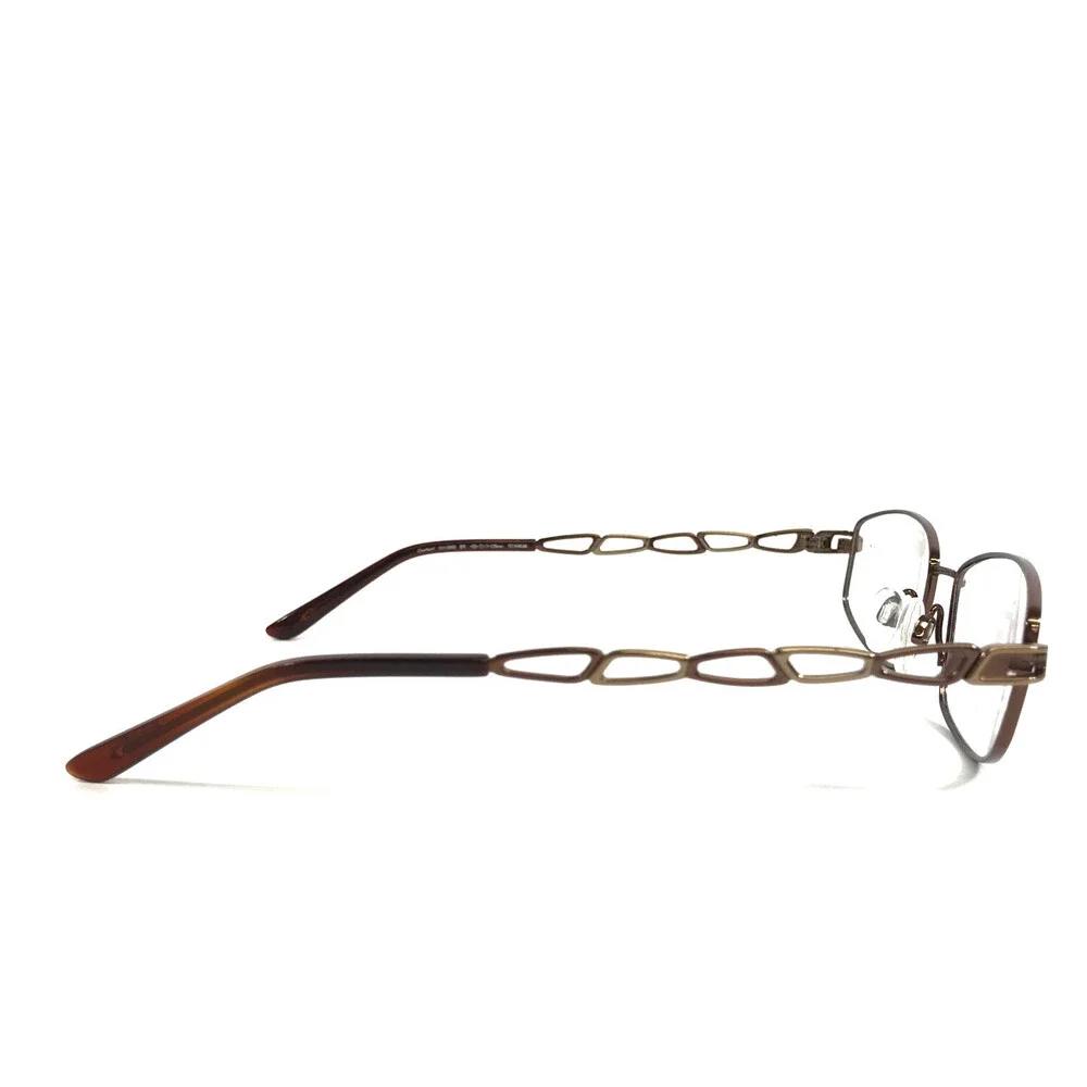 Charmant Eyeglasses Frames CH10860 BR Brown Wire Rim Titanium 52-17-135
